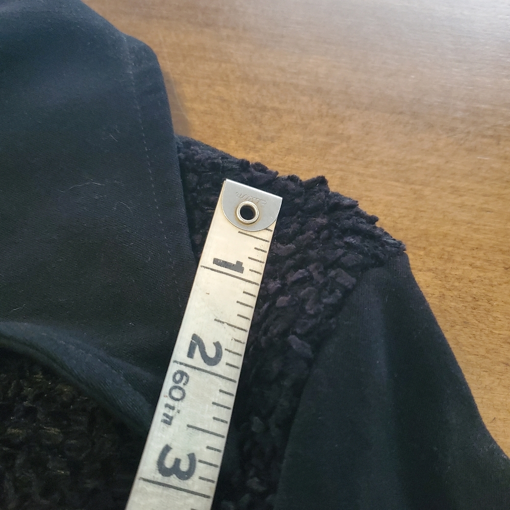 Vintage Fall 90s Black Patchwork Medium Jacket 90… - image 8